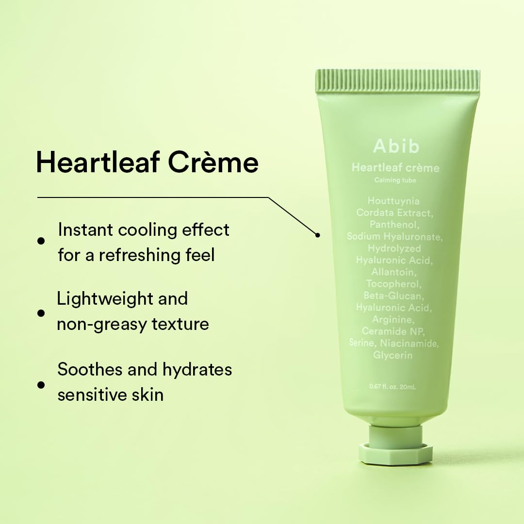 Abib Heartleaf Calming Trial Kit (Heartleaf foam 1.01 fl oz, Calming toner 1.01 fl oz, TECA capsule serum 0.50 , cream 0.67 fl oz) - Image 8