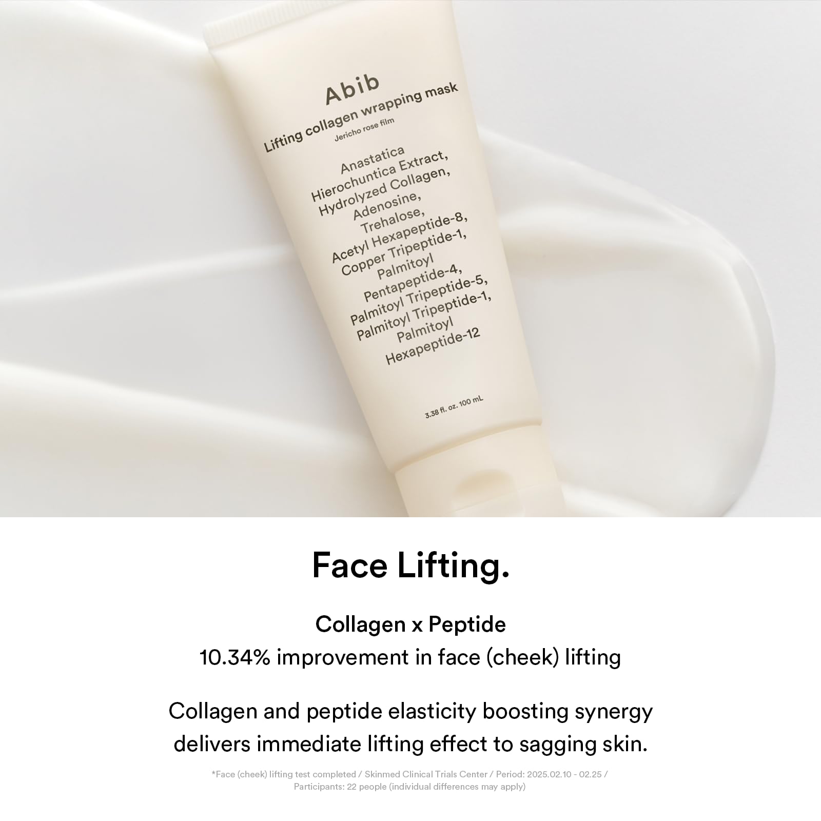 Abib Lifting Collagen Wrapping Mask Jericho Rose Film 3.38 fl oz, Includes Applicator, Peel-Off Face Mask, Peptides and Hydrolyzed Collagen, Improves Elasticity and Pore Appearance, Korean Skincare - Image 4