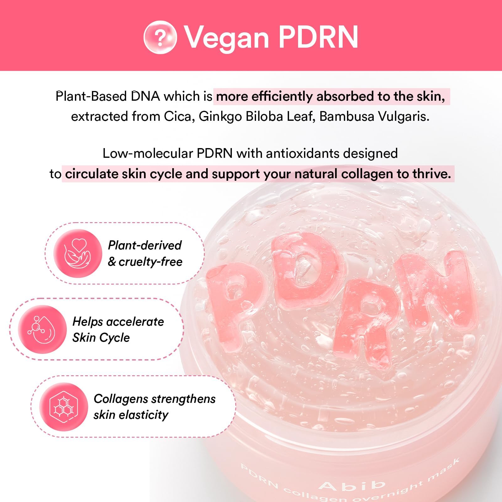Abib PDRN Collagen Overnight Face Mask Firming Jelly 2.7 fl oz | Korean Sleeping Mask for Rejuvenation | Elasticity Boost & Plumping - Image 4