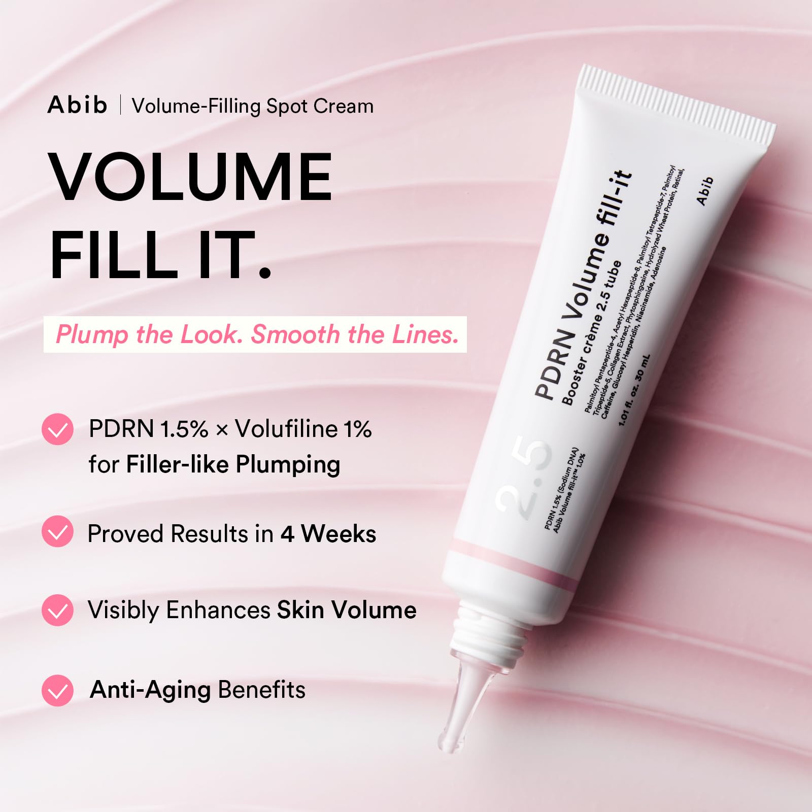 Abib PDRN Retinal Firming Duo: PDRN Retinal Eye Patches with Glow Jelly, 60 Count & PDRN Volume Fill-It Booster Cream1.01 fl oz | Eye Patches and Peptide Retinal Cream for Forehead, Smile Lines, Neck - Image 6