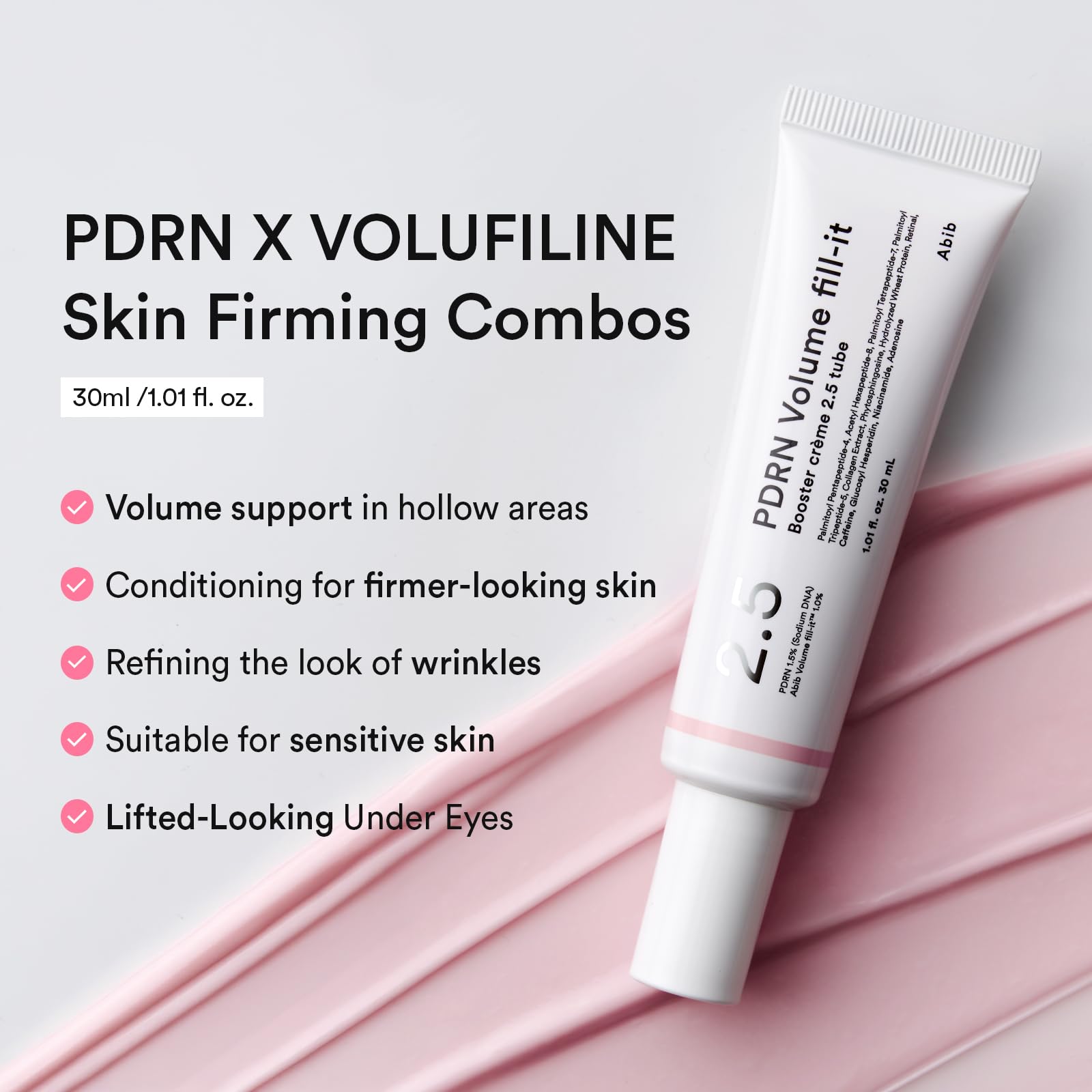 Abib PDRN Retinal Firming Duo: PDRN Retinal Eye Patches with Glow Jelly, 60 Count & PDRN Volume Fill-It Booster Cream1.01 fl oz | Eye Patches and Peptide Retinal Cream for Forehead, Smile Lines, Neck - Image 7