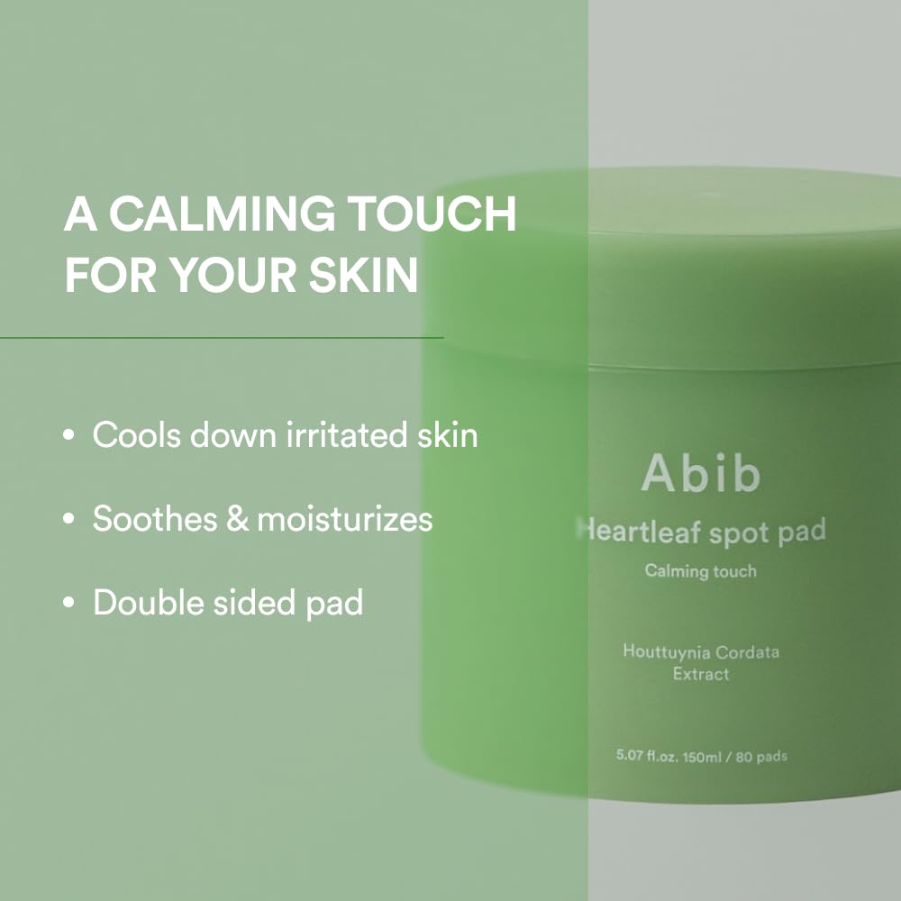 Abib Soothing Acne Care Duo: Heartleaf Teca Capsule Serum Calming Drop & Heartleaf Spot Pad Calming Touch 80pads I Centella Asiatica & Niacinamide Serum, Toner Pads for Sensitive Skin - Image 5